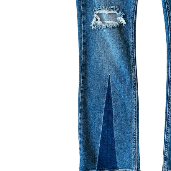 Free People Color Blocked Cropped Flare Women’s Jean - Picture 8 of 14